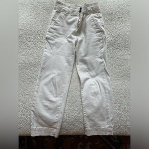 Everlane Cropped Cream Denim Pants
